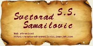 Svetorad Samailović vizit kartica
